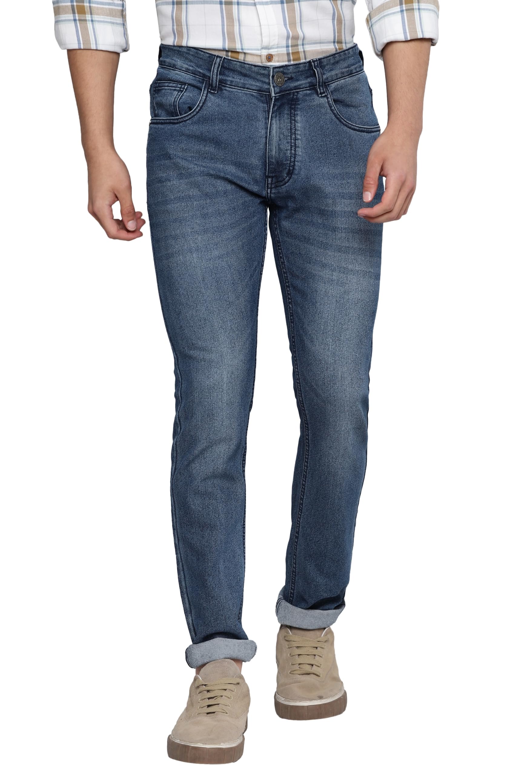 allen cooper Slimmy Comfortable Mid Rise Denim Jeans for Men-picture-54