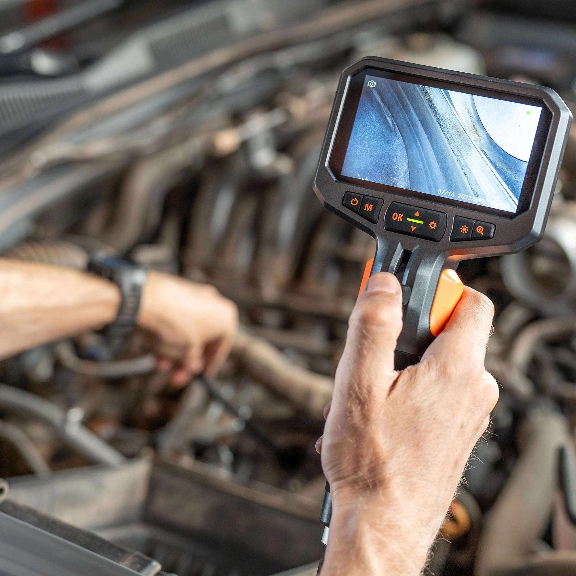 Digital Inspection Camera, 8.5mm Diameter Borescope with LED Lights, 1.55m Cable - TD450SD85L155