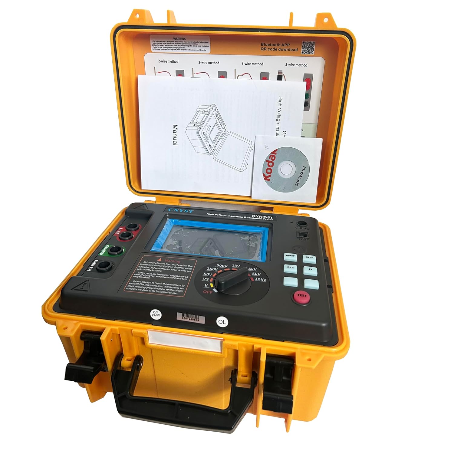 High Voltage Insulation Resistance Tester 10kV High Voltage Insulation Tester with Rated Voltage 250v~10kV Insulation Resistance Range 0.50MΩ～5.00TΩ Short Circuit Current 5mA MAX