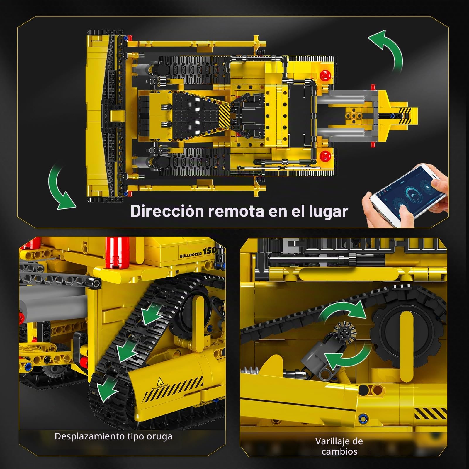 Mould King 15071 Bloques de construcción de excavadoras técnicas, Camiones de Control Remoto App con Regalos de Juguete de Kit de Motor Durante más de 8 años (1508 Piezas)