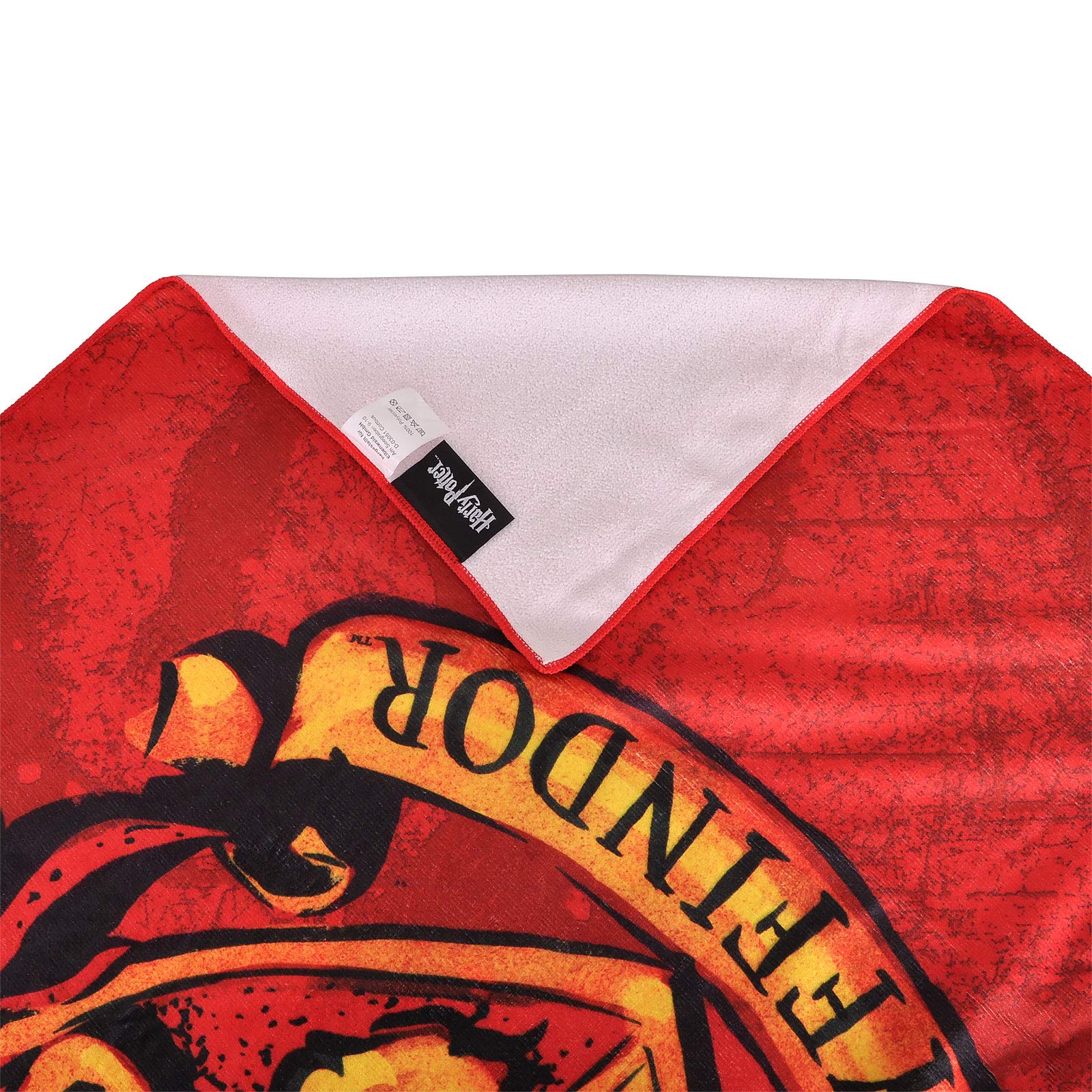 Elbenwald Harry Potter Pla?owy R?cznik z Gryffindor Domy Herb Motyw 90x180 CM Red