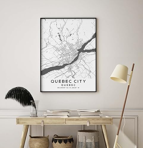 Miniatura 8 de Map of Quebec City, Quebec, Light 2 (18x24)