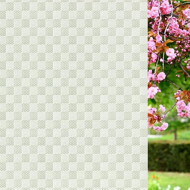 Qualsen Folia okienna, prywatność, nieprzylepna folia okienna, matowa folia okienna przeciw promieniowaniu UV, zdejmowana folia maskująca do szklanych okien, folia okienna wielokrotnego użytku, do