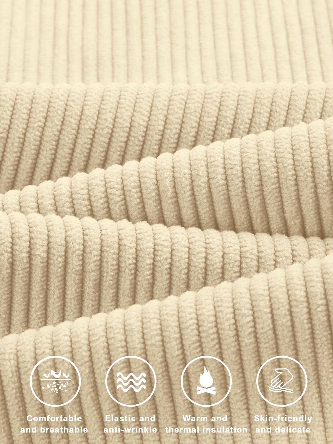 PLEPAN Mens Spring Corduroy Pants Casual Cargo Joggers Tapered Baggy Sweatpants Drawstring Elastic Waist Pants with Pockets - Image 6