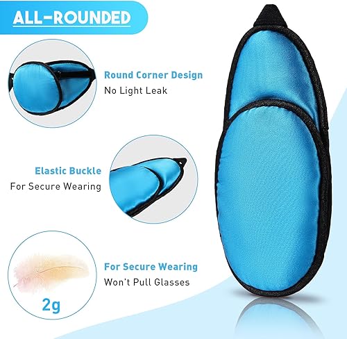 Miniatura 3 de Nuanchu 6 parches de seda para ojos para adultos, niños, hombres, mujeres, ambliopía de ojo perezoso, parches suaves para ojos izquierdos o derechos