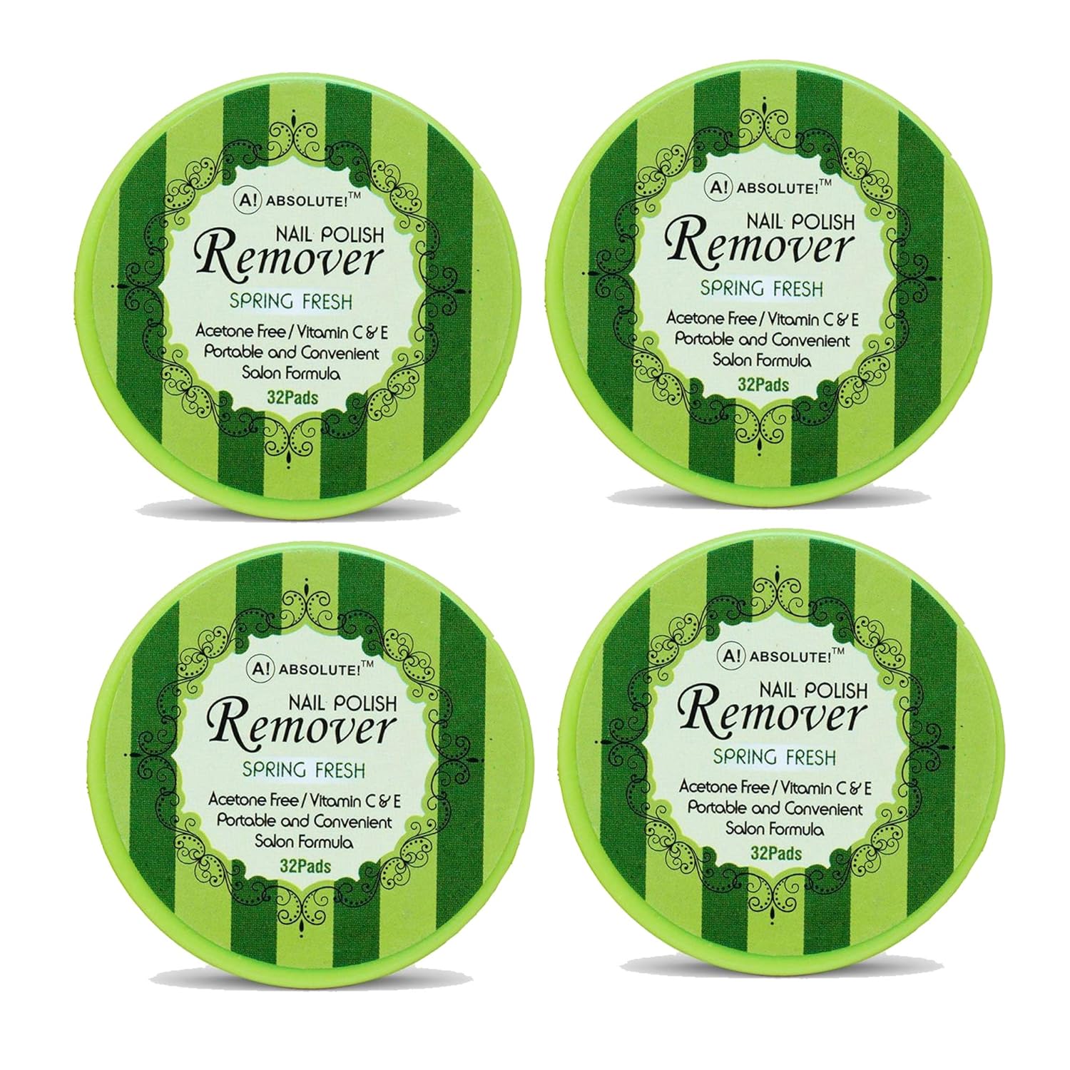 Absolute Nail Polish Remover Pads Spring Fresh Scent : Beauty & Personal Care