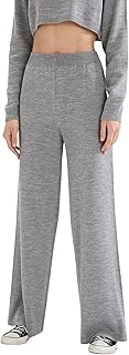 DeFacto Woman Palazzo Grey Melange Tricot Trousers, Grey Melange XS