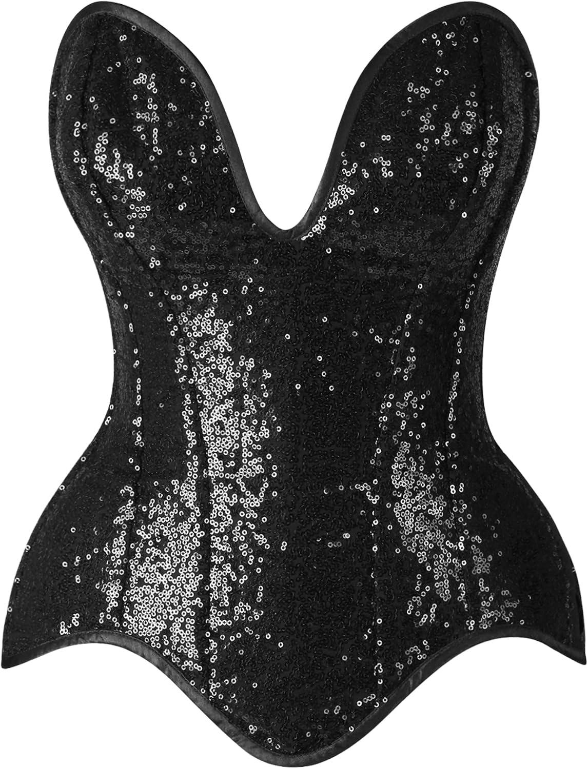 Daisy corsets Women's Daisy Corsets Top Drawer Steel Boned Sequin Plunge Neckline Overbust Corset