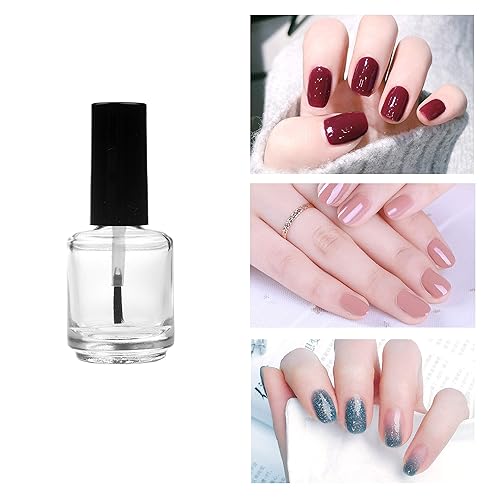 Miniatura 6 de Eco-Fused Botellas vacías transparentes transparentes para esmalte de uñas, con pinceles Dupont, juego de 6, también incluye 6 embudos de plástico,