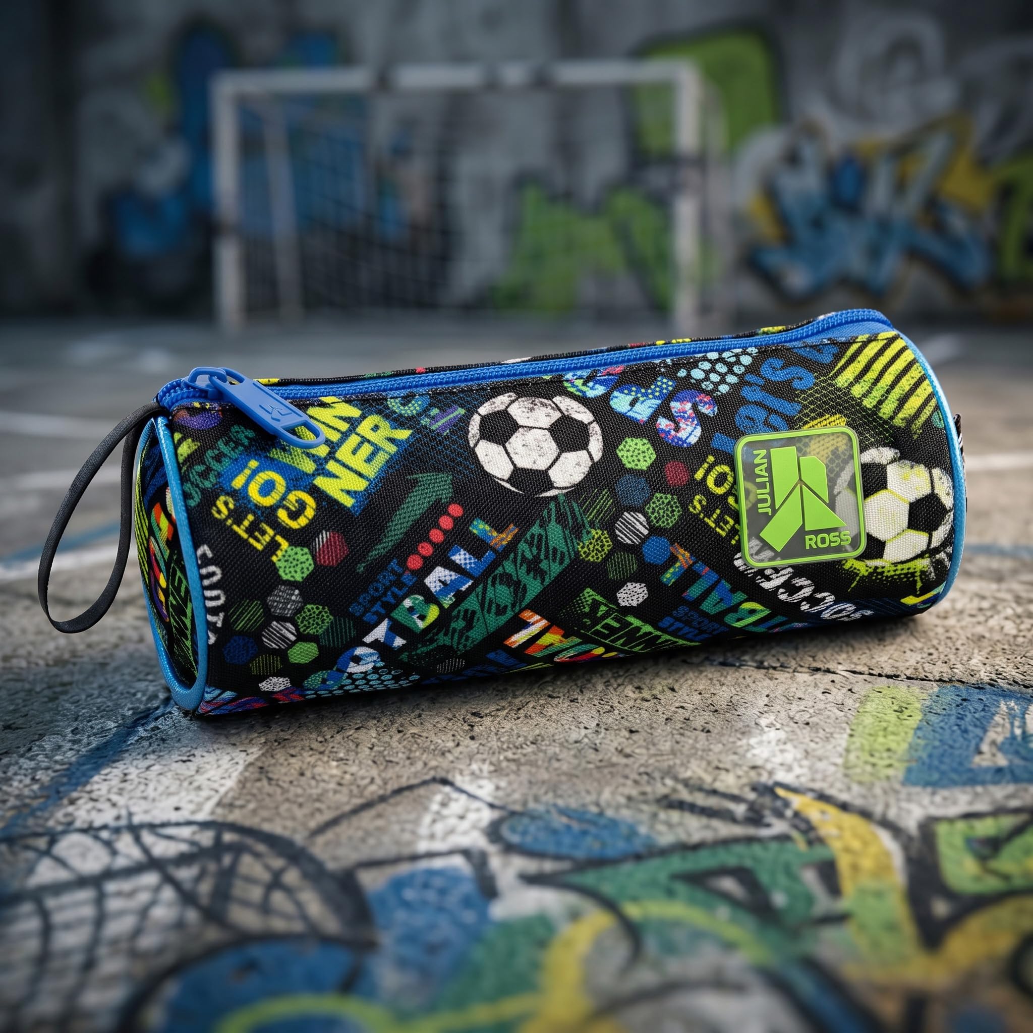 Pack Rentrée Scolaire Garçon Motif 5 Pièces - Sac à Dos École Primaire, Trousse Garnie 3 Compartiments, Gourde Isotherme, Agenda et Trousse Ronde - Kit Complet CP-CM2 (6-11 Ans) Goal Power