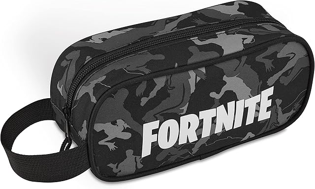 Fortnite Pencil Case for Boys, Kids School Stationery, Emotes Llama Designs Oval Barrel Pencil Cases, Fortnite Gifts for Gamers Boys Girls Teenagers, School Accessories (Camo Black)