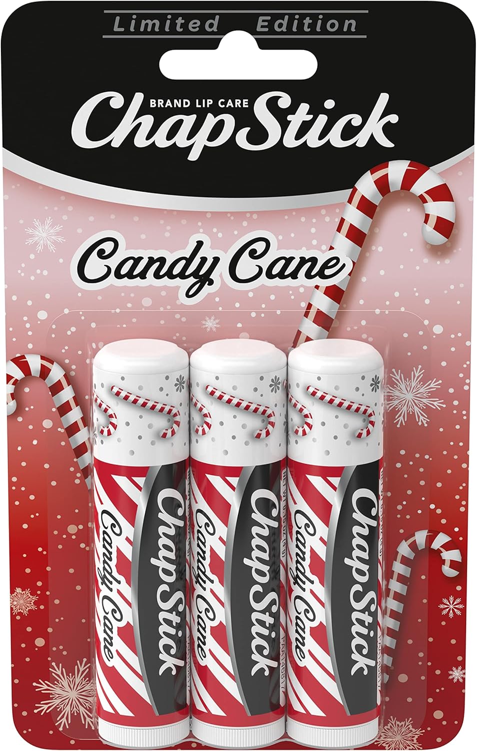 ChapStick Candy Cane Peppermint Lip Balm Tube, Candy Cane Lip Balm and Lip