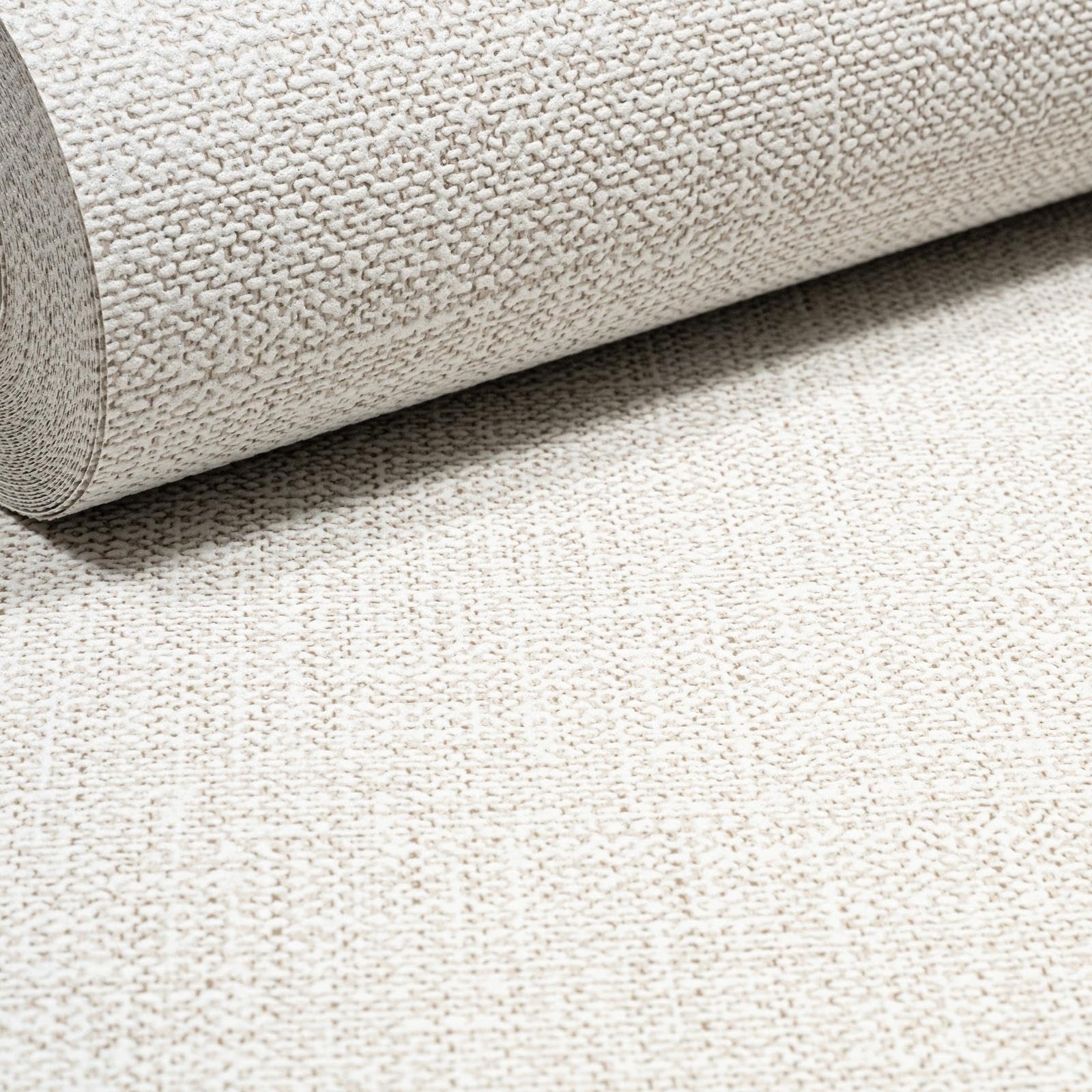 Sophie Laurence Grey Beige Plain Wallpaper Linen Effect Textured Free Match Paste The Wall Study
