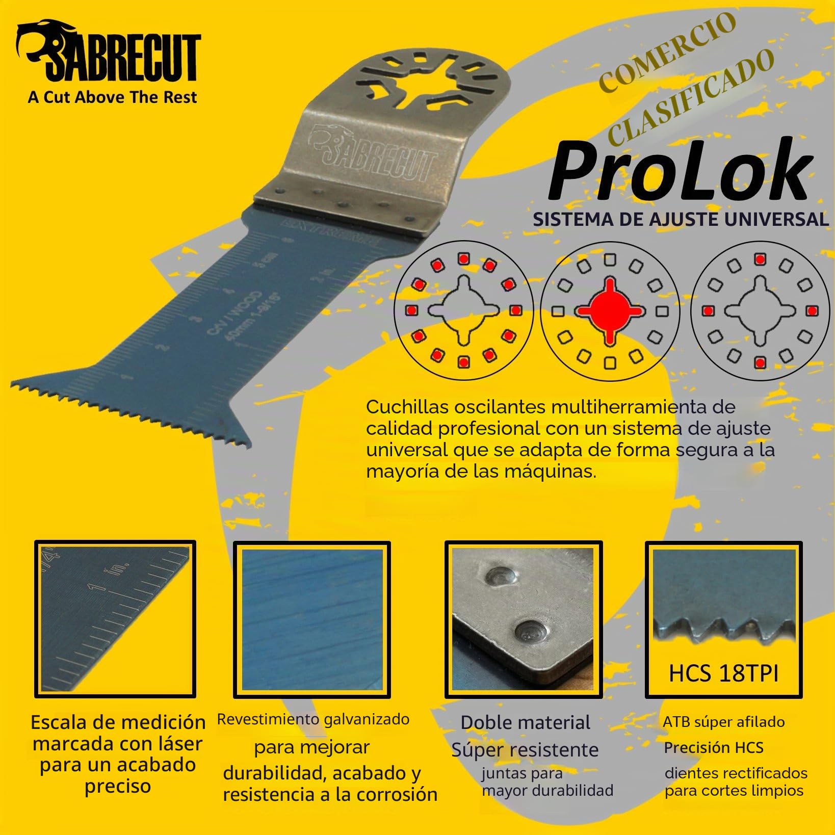 Juego de 26 cuchillas SabreCut BB_PRK26 para Bosch Fein (No-StarLock) Makita Milwaukee Parkside Ryobi AEG Einhell Ergotools Workzone Accesorio multiherramienta para herramientas oscilantes