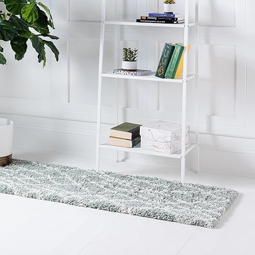 Miniatura 4 de Rugs.com Soft Touch Shag Collection - Alfombra de pasillo de 13 pies, color verde salvia, perfecta para pasillos y entradas