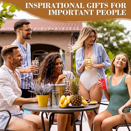 Miniatura 4 de 12 vasos de vidrio con tapas de bambú y popote de vidrio para ella y él, regalos de graduación de graduación de maestría universitaria, 16 onzas,