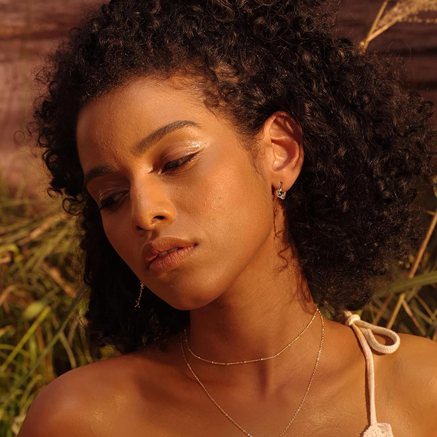 FETTERO 14K Gold Plated Earrings for Women Gold Huggie Hoops Lightweight Small Dainty Hoop Earrings Simple Trendy Hypoallergenic Hoops Jewelry Gift | Cubic Zirconia Huggie Earrings - Image 2