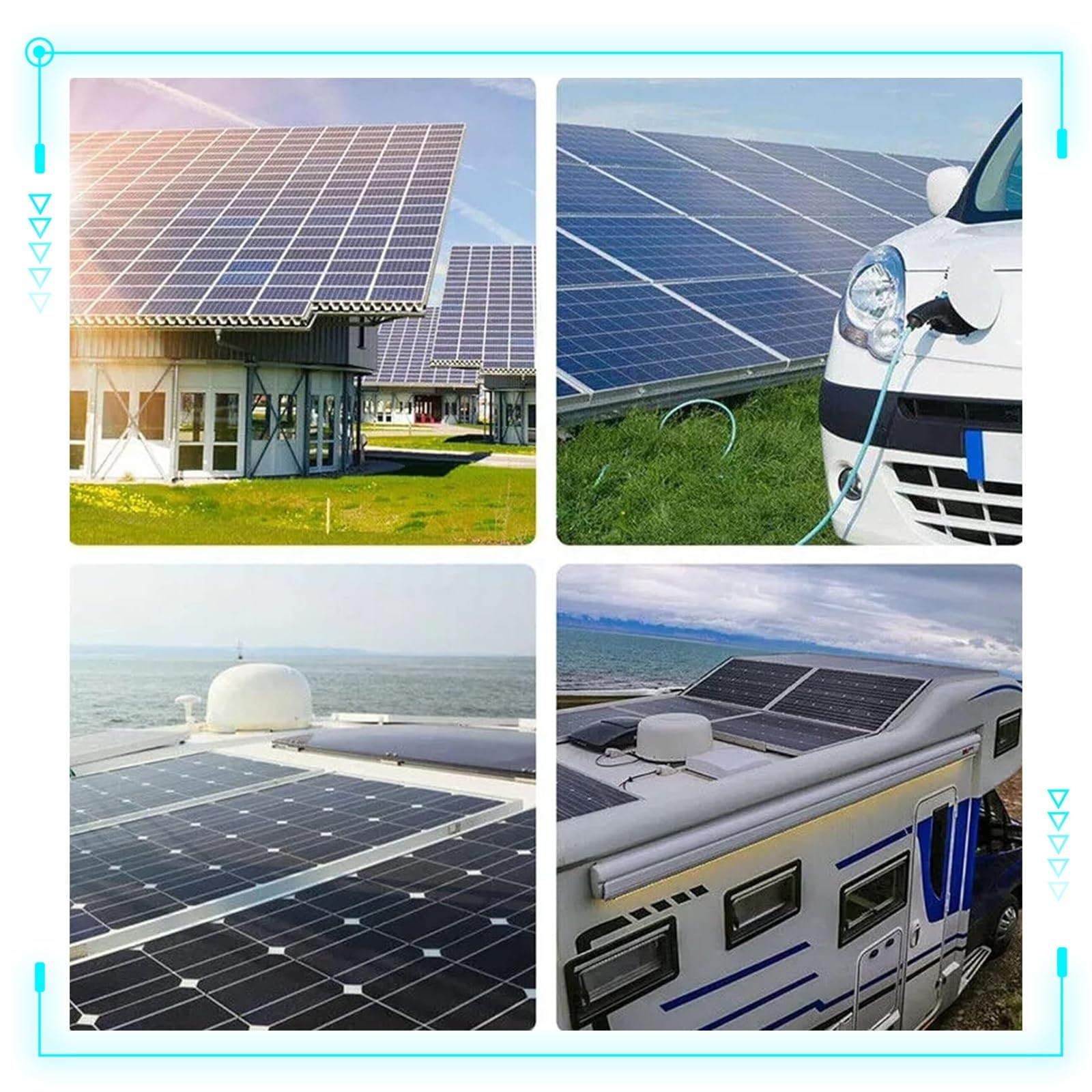 Kit de panneau solaire flexible 18V monocristallin avec contrôleur