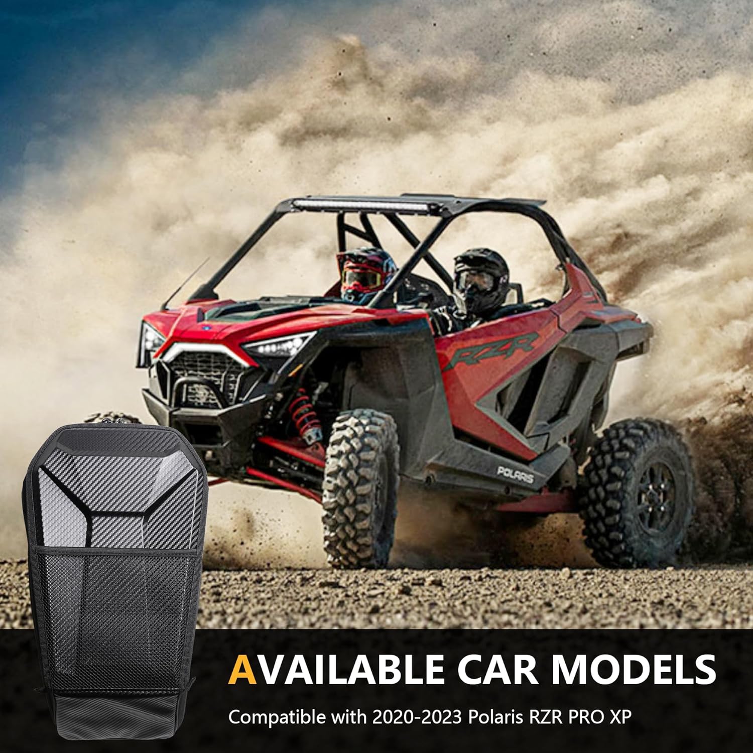 UTV Cab Pack Center Seat Storage Bag Compatible with Polaris RZR PRO XP 4 LE 2020 2021 2022 2023 2024 2025 Interior Accessories Tools Box Seat Center Shoulder Organizer Cargo Pocket, Carbon