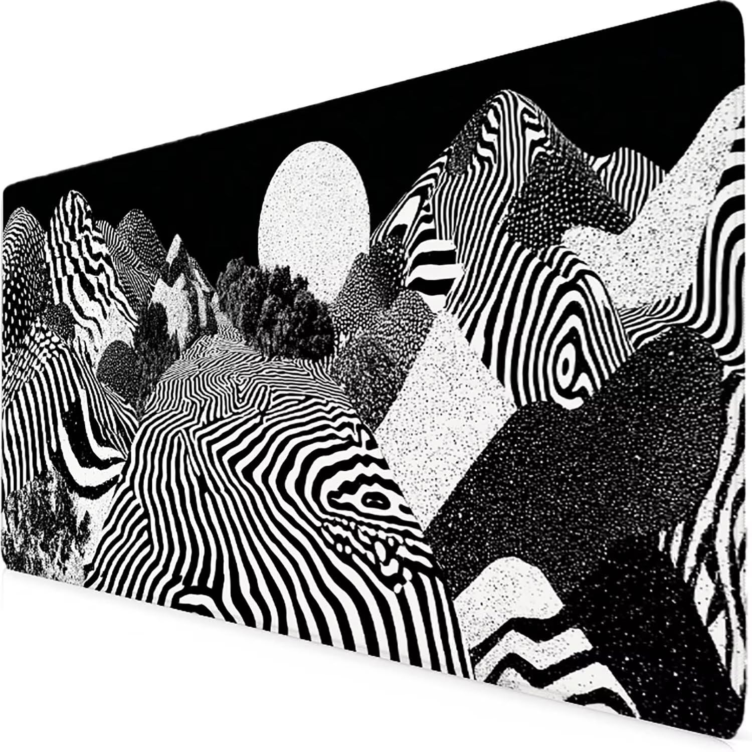 Mouse pad XXL abstrait avec accessoires bureau pour ordinateur PC - 8