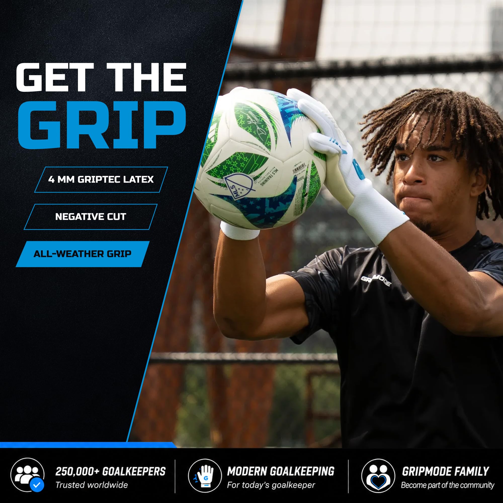 GRIPMODE Ice Knit 2.0 profesjonalne rękawice bramkarskie, rozmiar 7-11