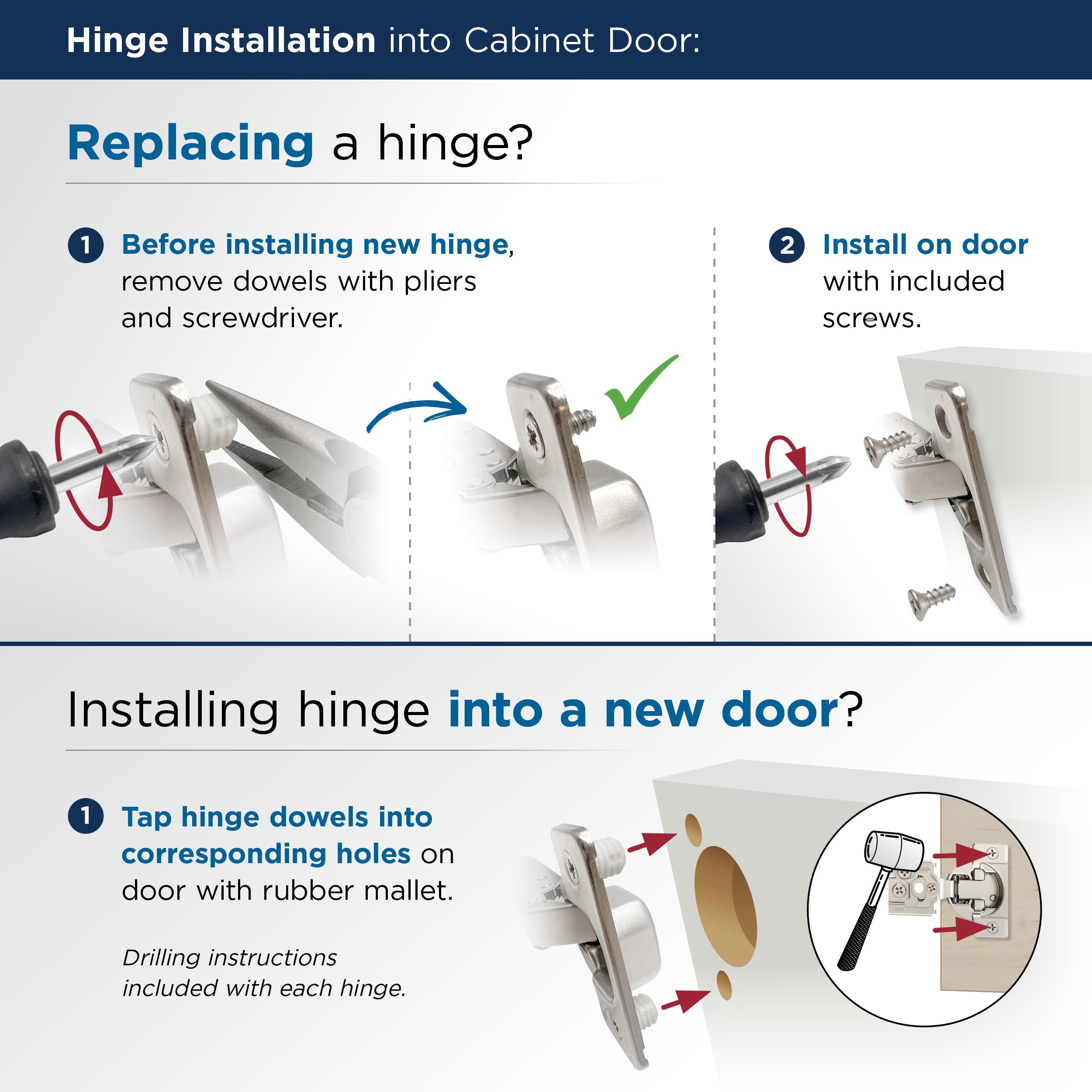 Amerock Soft-Close Hinges - Nickel Cabinet Hardware -7