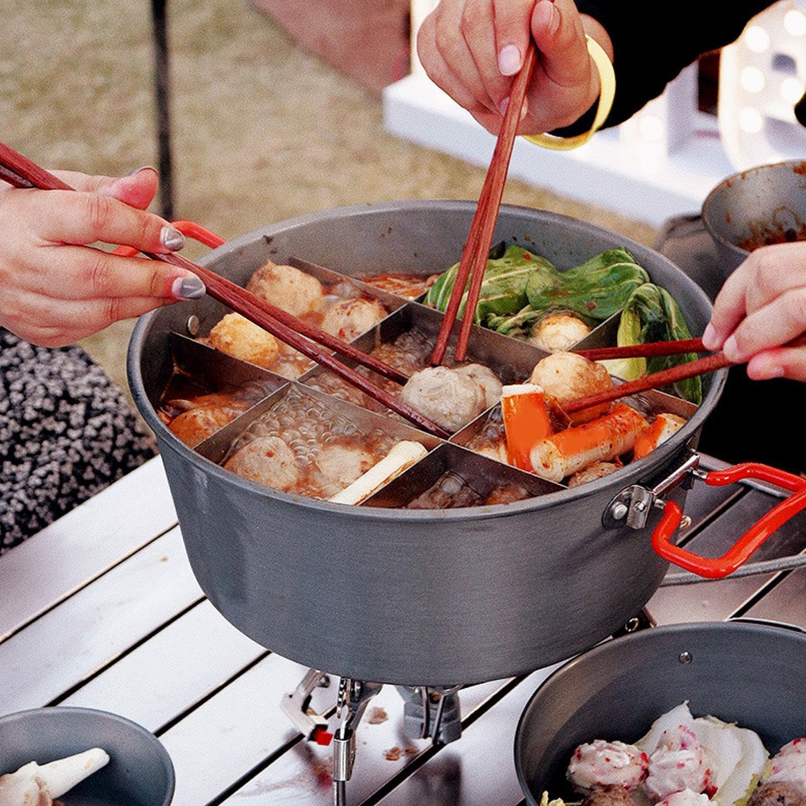 Macetas de camping al aire libre 4L de alta capacidad antiadherentes para