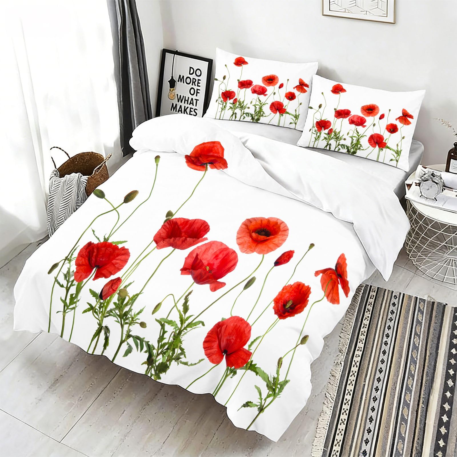 Parure de lit coquelicots pour illuminer la chambre d'un adolescent au quotidien