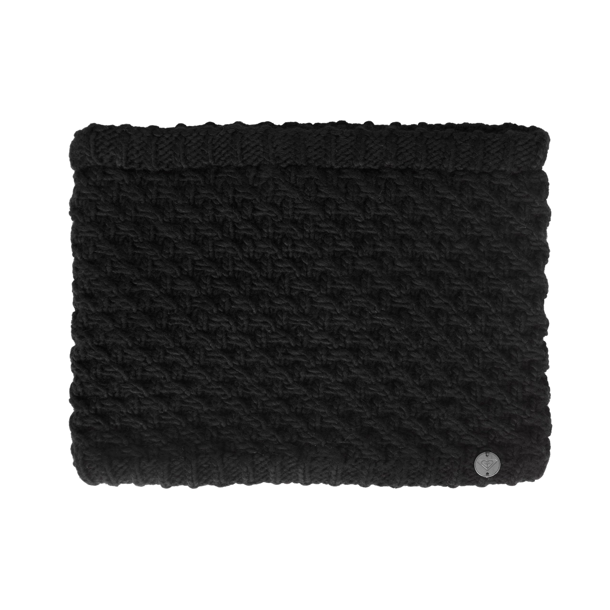 Roxy Women's Blizzard Collar - Fleece-Lined Chunky Knit Neck Warmer with Hydrosmart Technology, Adjustable Toggle Design, Black, One Size