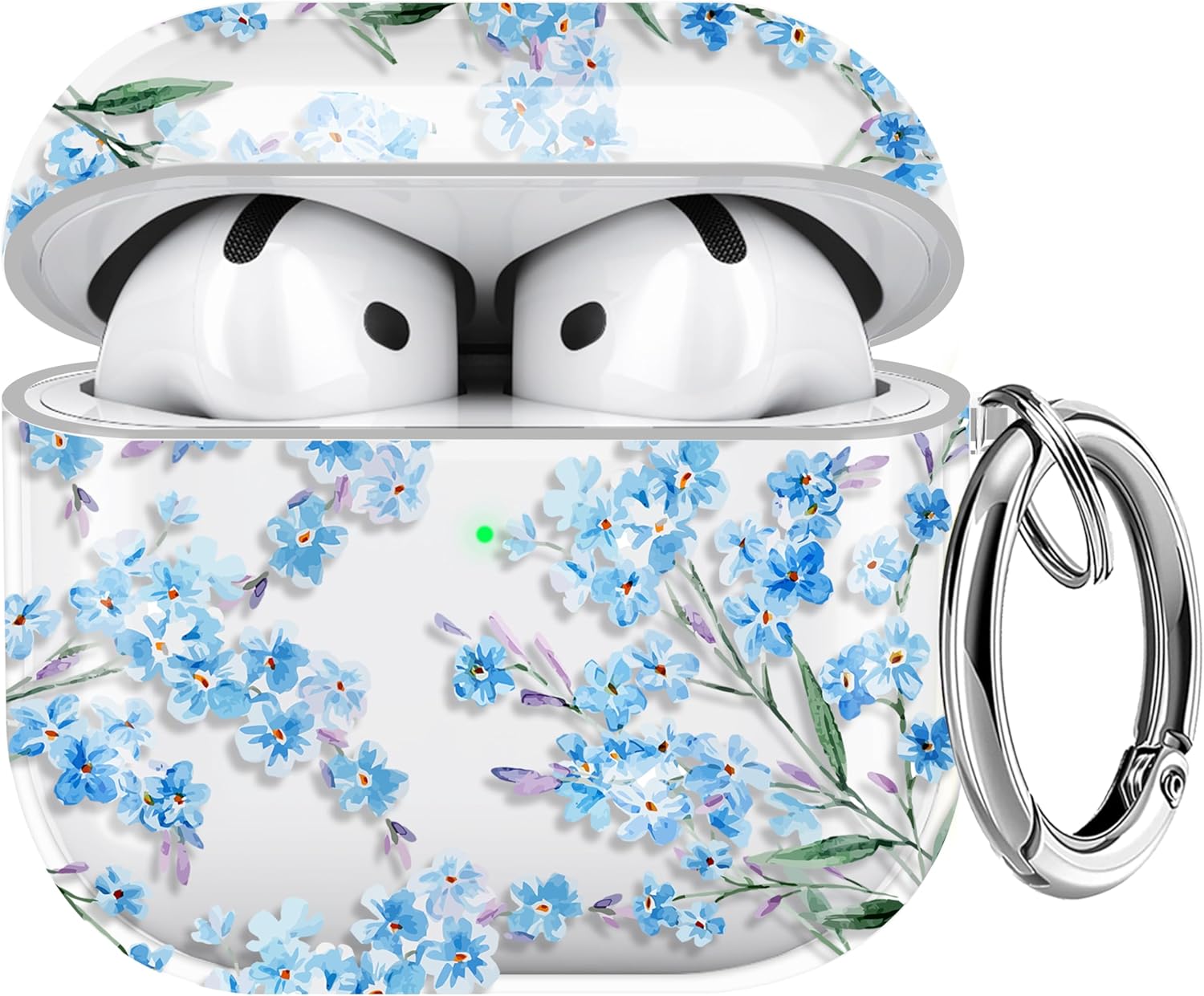 Cute Flower AirPods 4 Case with Keychain