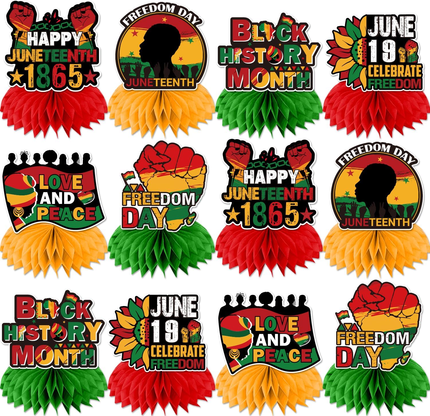 12 Pcs Decorations Centerpieces, 3D