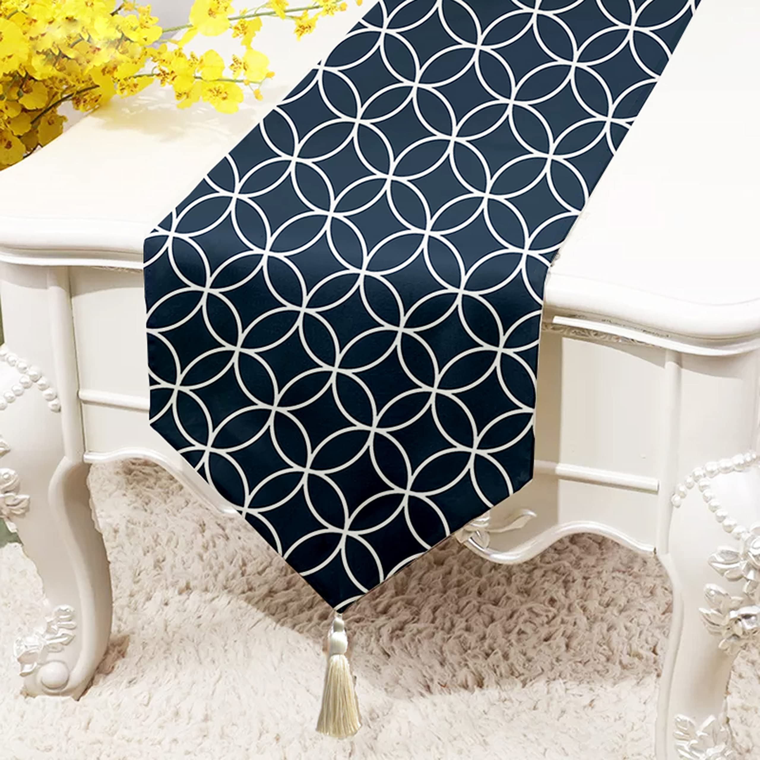 See full amazon price history chart for STITCHNEST Interlocked Circles Printed Cotton Canvas Table Runner and Bed Runner ( 13 x 72 Inches with Tassel ) STITCHNEST Interlocked Circles Printed Cotton Canvas Table Runner and Bed Runner ( 13 x 72 Inches with Tassel ) (B0BZHJBRSH) Amazon Price History, Amazon Price Tracker