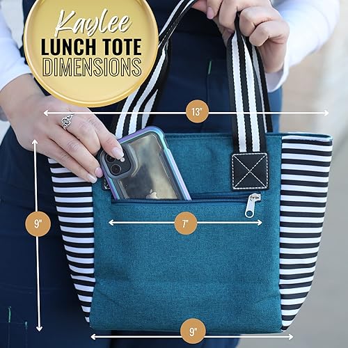 Miniatura 6 de Brooke & Jess Designs Lindas bolsas de almuerzo para mujer  Bolsa de almuerzo aislada para el trabajo  Gran idea de regalo para enfermera,