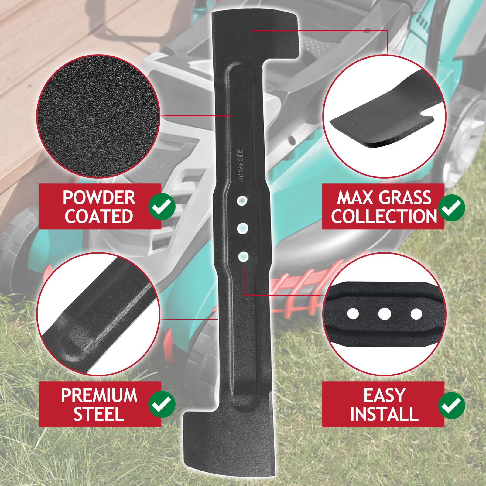 Spares2go Metal Blade For Bosch Rotak 40 40gc 40c 40s Desertcart