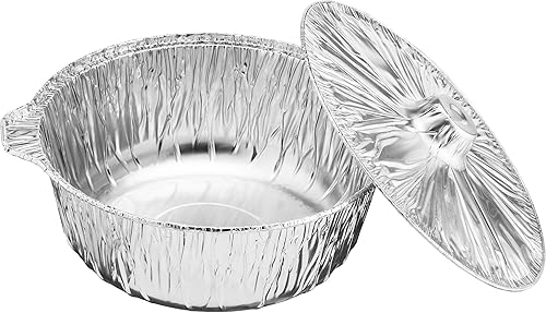 Miniatura 3 de Propack - Macetas desechables de aluminio con tapas grandes de 5,5 cuartos de galón, 1 bote de aluminio desechable