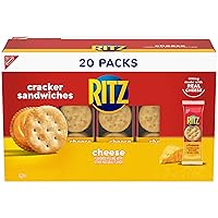 Vista 1 de RITZ Galletas tipo sándwich de queso, 20 paquetes de bocadillos (6 galletas por paquete)