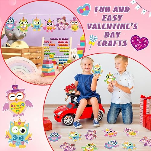 Miniatura 7 de 36 juegos de manualidades de búho para el día de San Valentín para niños, kit de manualidades de San Valentín, decoración de bricolaje, arte y