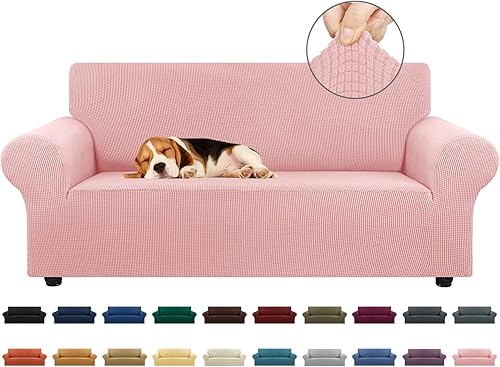 Miniatura 62 de KEKUOU - Funda elástica para sofá de 3 plazas (de 79 a 94 pulgadas), protector de muebles de 3 asientos con parte inferior elástica para niños o