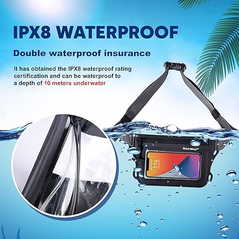 Waterdichte tas 15 L, zwart, Drybag, waterdichte tas met roltopsluiting en schouderriem. Zwemmen, strand, kanoën, stand up-peddel, duiken