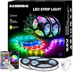 Outdoor LED Strip Lights Waterproof,32.8ft Cuttable Sticky LED Light Strip Waterproof with Bluetooth and IR Remote,300 LEDs Music Sync RGB Outside LED Strip Lights,for Bedroom Room Outdoors Decor.2x5M