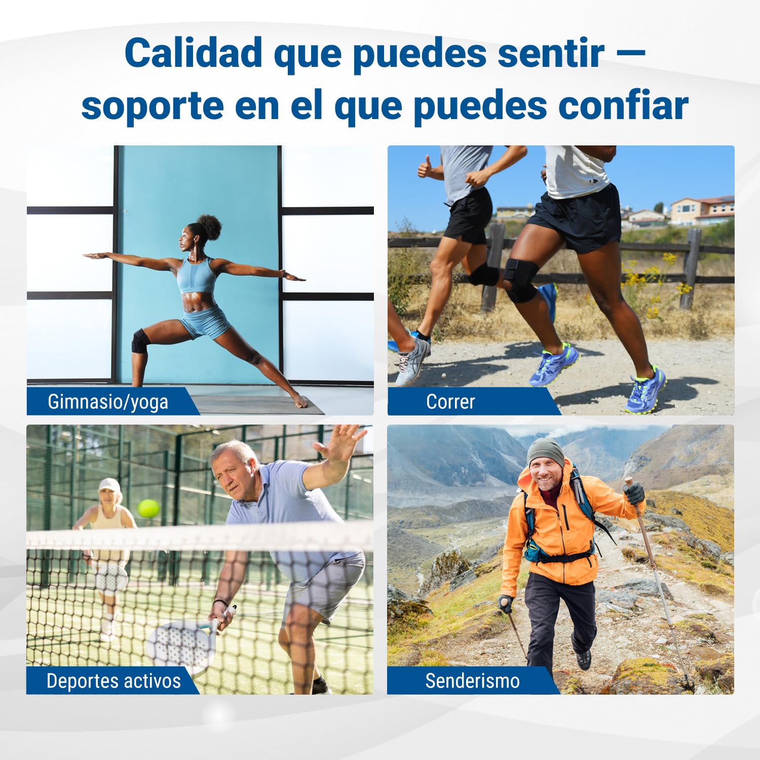 Zamst EK-3 Rodillera Deportiva - Rodillera de Compresión Ligera y Transpirable para Hombres y Mujeres con Soportes de Resina para Brindar Soporte General a las Rodillas y Aliviar el Dolor - M