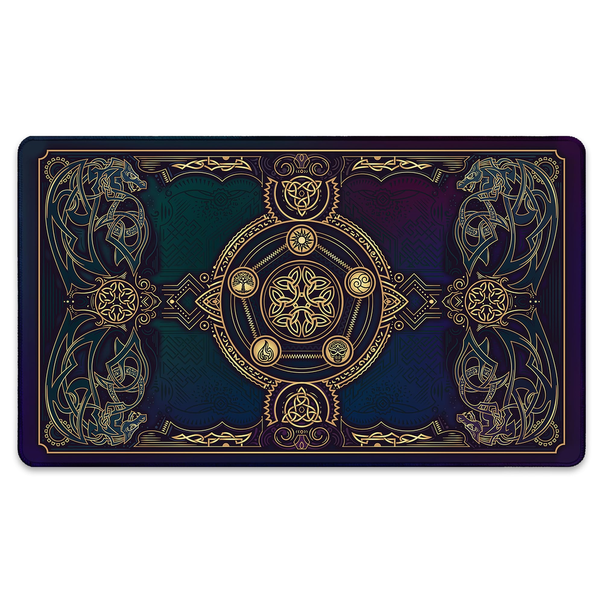 Lucid Dragon Blast Stitched MTG Playmat Magic the Gathering Playmat YuGiOh TCG Original Art