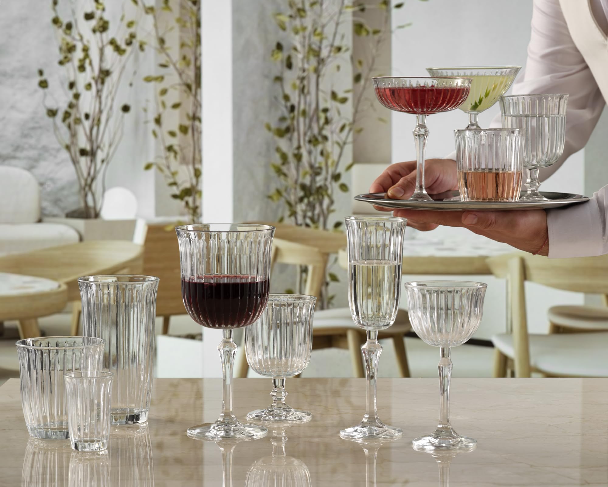 Pasabahce – Set 4 Coppe Joy Champagne in Vetro Trasparente 24,5 cl – Lavabili in Lavastoviglie, Design Elegante per Brindisi Speciali