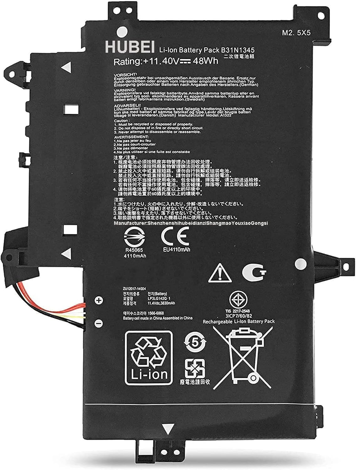 B31N1345 B31BN9H 0B200-00990100 Laptop Battery Replacement for Asus TP500L TP500LA TP500LB TP500LN TP500LA-EB31T TP500LA-DS71T UB31T FH31T AB53T (11.4V 48Wh)