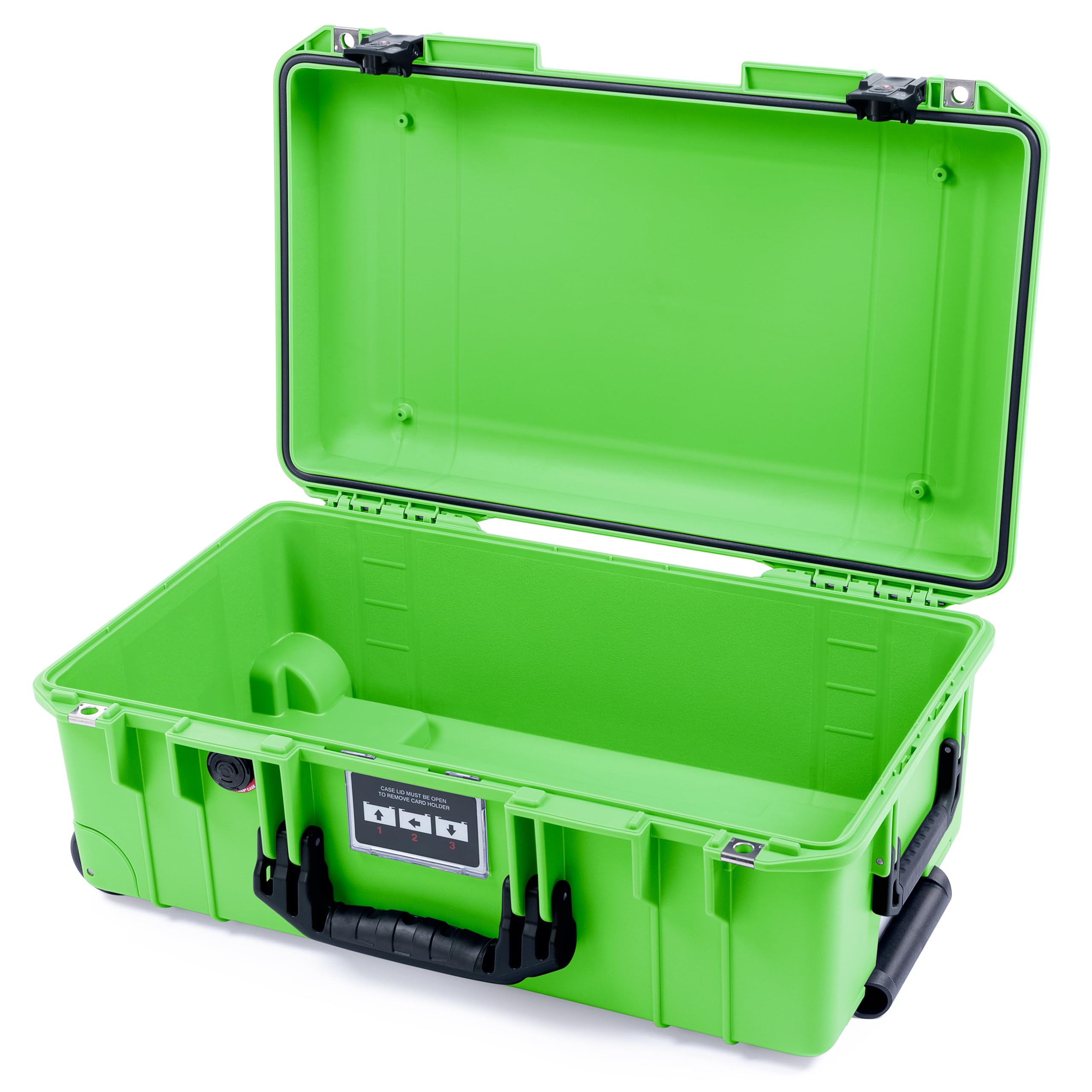 Pelican Air 1535 Carry-on Case by ColorCase - Lime Green - Medium Size Waterproof Case (Case Only) - Black Handles & TSA Locking Latches