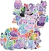 50 Pieces Kawaii Starry Sky Cat Stickers Cute Animal Cat Stickers Aesthetic Decals Waterproof Vinyl Stickers for Computer Laptop Scrapbooking Planner Diaries