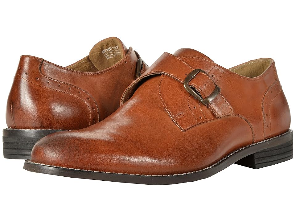 

Nunn Bush Sabre Plain Toe Dress Casual Monk Strap (Cognac) Men's Plain Toe Shoes, Tan