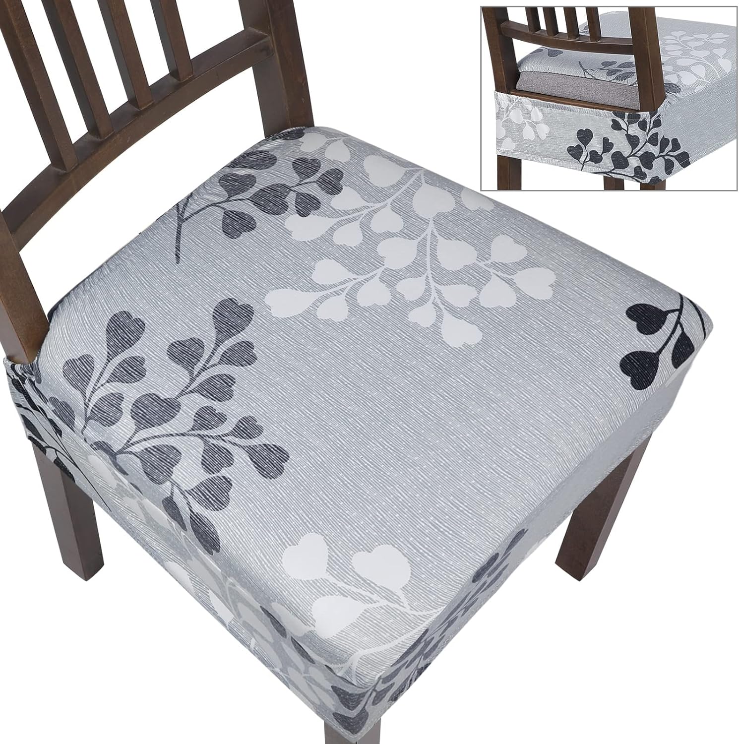 SearchI Stretch Dining Chair Seat Covers Set of 4, Soft