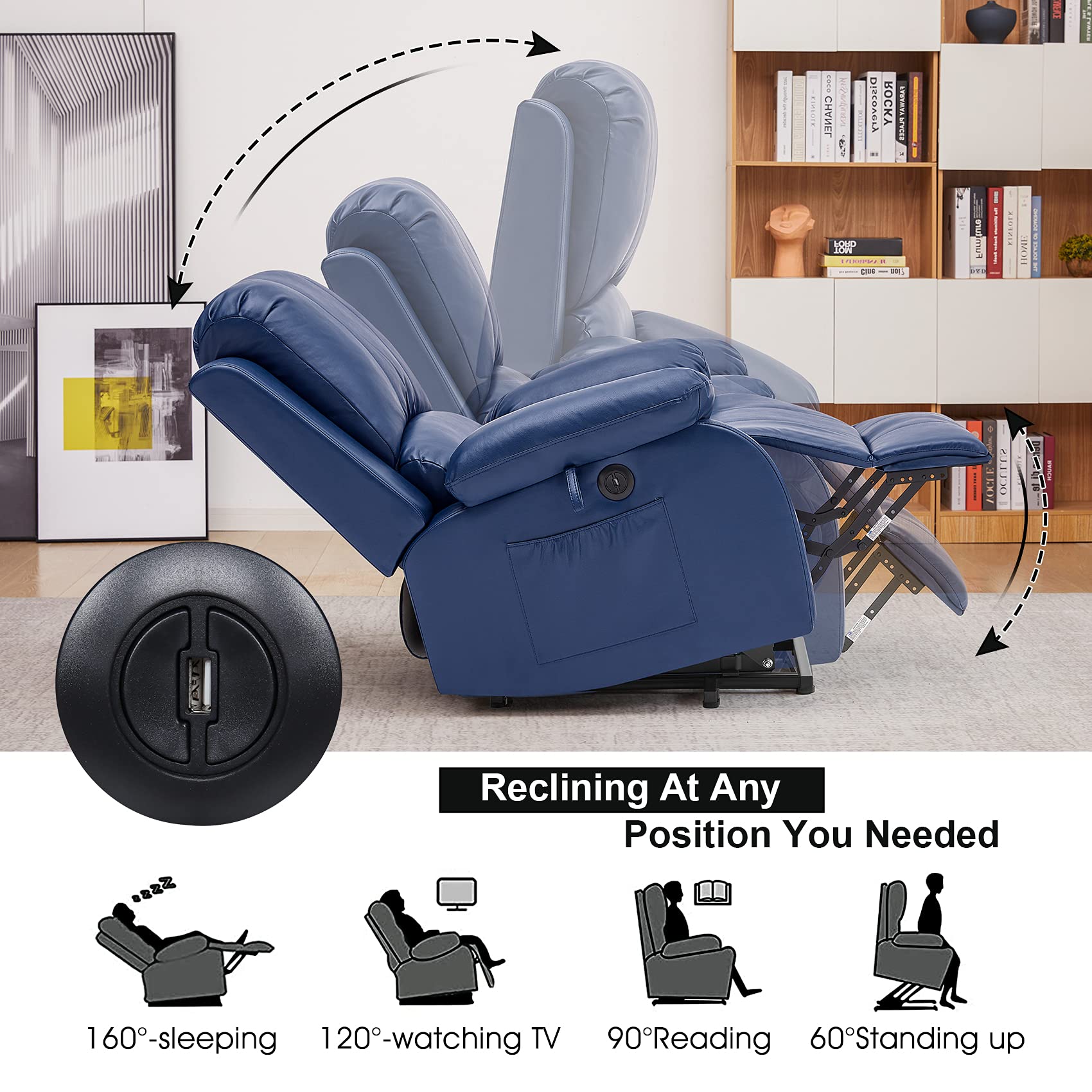 Buy SENYUN Power Lift Recliner Chair for Elderly with Massage and Heat