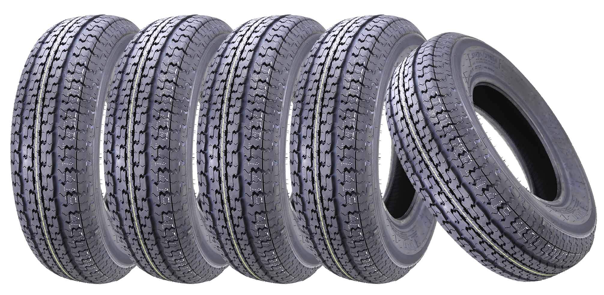 Set 5 WINDA Trailer Tires ST205/75R14 8PR Load Range D Steel Belted